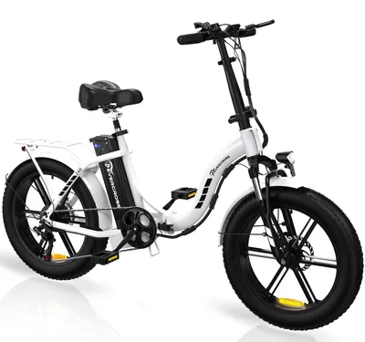 Produktbild von EVERCROSS EK6 E-Bike Klapprad 20 Zoll Fatbike 250W 48V Elektrofahrrad Weiß