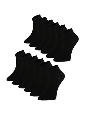 Produktbild von 12er-Packung schwarze Knöchelsocken
