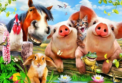 Image de Bluebird Puzzle Puzzle Petting Farm - 300 pièces jouet coloré