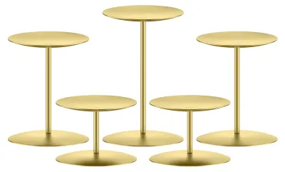 Image de Support doré pour bougies chauffe-plat, lot de 5, idéal pour la décoration de table