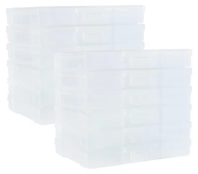 Zdjęcie produktu dla Pojemniki Naivees do przechowywania zdjęć, wymiary 12,7 x 17,8 cm, zestaw 12 sztuk, wykonane z przezroczystego tworzywa sztucznego