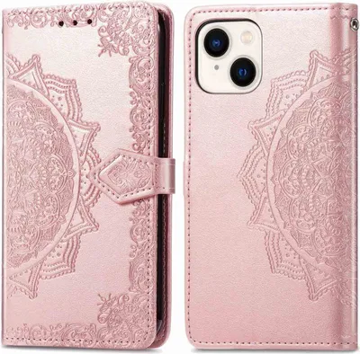 Produktbild von imoshion Mandala Klapphülle iPhone 15 - Rosé gold
