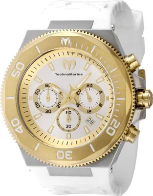 Obrázek produktu pro TechnoMarine Manta TM-224016 Pánské Hodinky - Quartz Hnutí - Nerezová Ocel se Stříbrným Ciferníkem - 49 mm