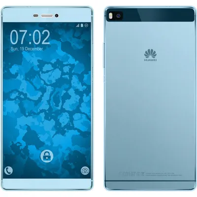 Produktbild von PhoneNatic Case kompatibel mit Huawei P8 - hellblau Silikon Hülle 360° Fullbody Cover