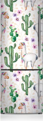 Produktbild von Aufkleber Kühlschrankmagnete Dekoration Kühlschrankfolie 60x190 cm - Lama