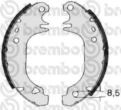 Produktbild von Brembo Bremsbackensatz Hinterachse S 61 535