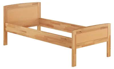 Produktbild von Massivholzbett 100x200 Einzelbett Buche-Bettgestell ohne Rollrost