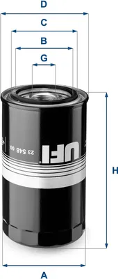 Produktbild von Ölfilter UFI 23.548.00 Anschraubfilter