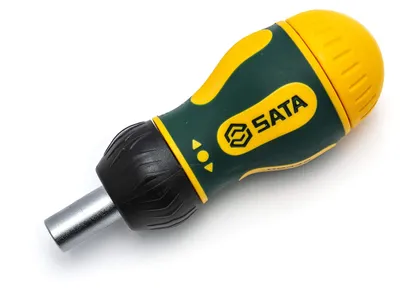 Productafbeelding van 6 stuks korte ratelbitschroevendraaiers met bitopslag, set van 6