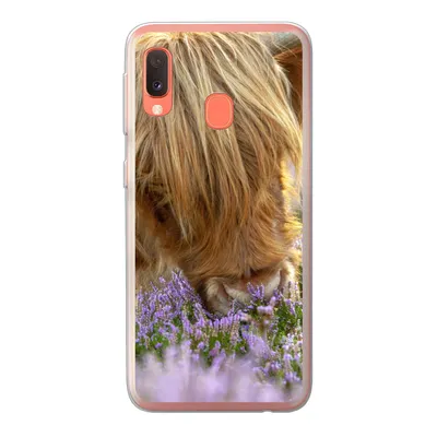 Produktbild von MuchoWow® Handyhülle Schutzhülle Hülle für Samsung Galaxy A20e Schottische Highlander - Gras - Heidekraut - Tiere Silikon Softcase Handy Hülle - Abdeckung