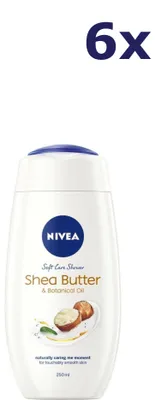 Immagine prodotto di 6 x Gel doccia Nivea - Burro di karité e oli vegetali 250 ml