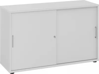 Produktbild von BETA 1752S - 2 OH Grau/Grau Schiebetürenschrank Metallgriff