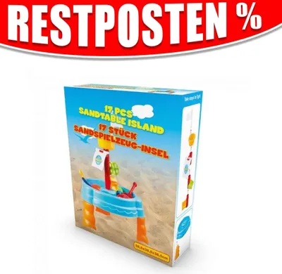 Produktbild von Sand- & Wasserspieltisch aufstellbar mit Schaufelrad, 38,5x38,5x58 cm, Kunststoff, bunt