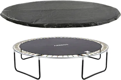 Produktbild von AREBOS plachta na trampolínu Ø 305 cm čierna odolná proti roztrhnutiu a UV žiareniu ochranná plachta odolná proti poveternostným vplyvom ochranný kryt na trampolínu kryt proti dažďu