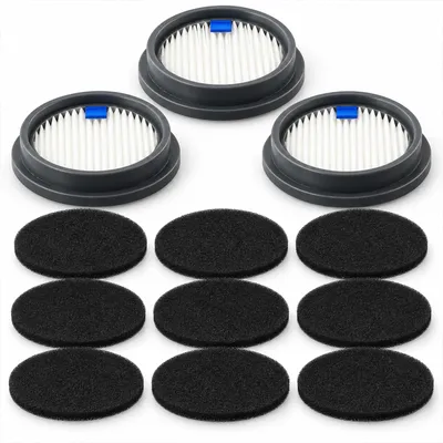 Filter-Set für Akku-Staubsauger, 3 Filter + 9 Schwämme