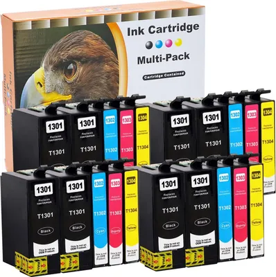 Produktbild von D&C Tintenpatronen ersetzt Epson T130x-20er Set (B/C/M/Y)