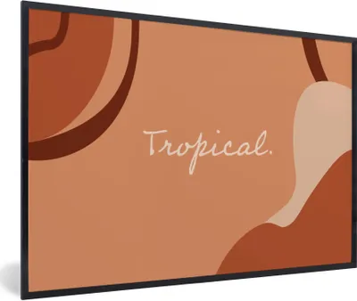 Produktbild von MuchoWow® Gerahmtes Poster Sommer - Tropisch - Zitate 90x60 cm - Poster mit Schwarzem Bilderrahmen Wandposter Rahmen Foto Bilder - Fotorahmen - Foto-Plakat