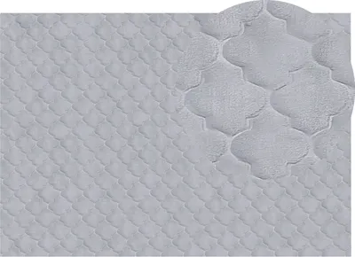 Obrázek produktu pro BELIANI Koberec z umělé zaječí kožešiny šedý 160 x 230 cm umělá polyesterová kožešina měkký huňatý se vzorem a vysokým vlasem