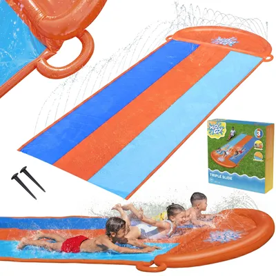 Produktbild von Dreifachrutsche für Kinder, aufblasbare Wasserrutsche, 4,88 m