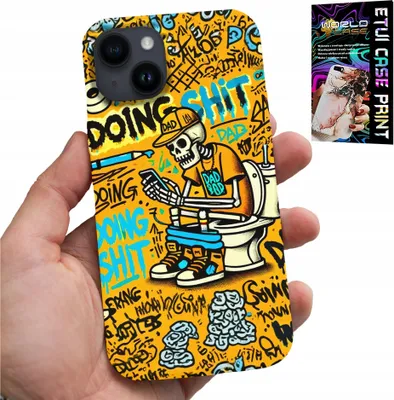 Zdjęcie produktu dla Etui Do Iphone 14 - Doing Shit Kościotrup Na Kiblu Case