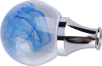 Immagine prodotto di Pomello del cambio in stile JDM con 3 adattatori, testa del cambio sferica rotonda per veicoli con cambio automatico manuale, blu