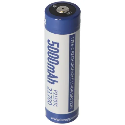 Produktbild von 21700 Li-ion Akku 5000mAh Li-Ionen 3,7V - 3,6V 76,2x21,4mm mit PCB Schutz inkl. USB-C Lademöglichkeit P2150TC (ohne Kabel)