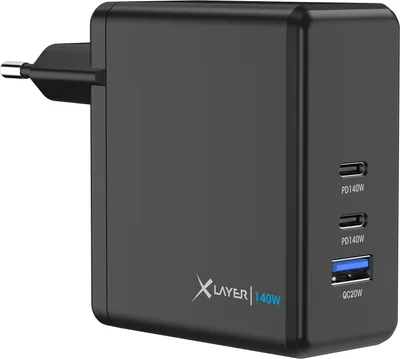 Produktbild von Xlayer Powercharger USB-C Schnellladegerät I 140W PD I GaN Charger I 3-Port