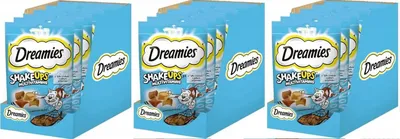 Produktbild von DREAMIES Shake UPS Multivitamins Seafood Festival, Katzenleckerlis im Portionsbeutel - 990g (18 Beutel)