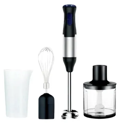 Obrázek produktu pro Sada tyčového mixéru 4 v 1 – tyčový mixér – 1000 W – 5 rychlostí – metla a sekáček – nerezová ocel