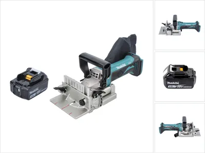 Zdjęcie produktu dla Akumulatorowa frezarka górnowrzecionowa Makita DPJ 180 F1 18 V 100 mm + 1x akumulator 3,0 Ah - bez ładowarki