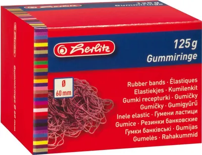 Immagine prodotto di Anello di gomma Herlitz 125g diametro 60mm scatola rossa