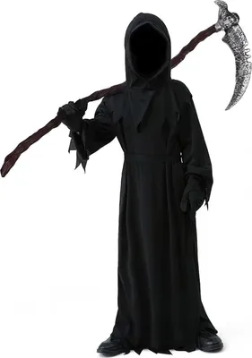 Obrázek produktu pro Dětský kostým Smrťák s kosou, černý, Halloween party cosplay