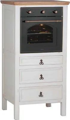 Produktbild von MiaMöbel Küchenmodul Mexico Möbel 78x155x65 cm Landhausstil Massivholz Pinie Weiß