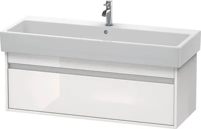 Produktbild von Waschtischunterbau KETHO 440x1150x410mm weiß hochglanz weiß hochglanz