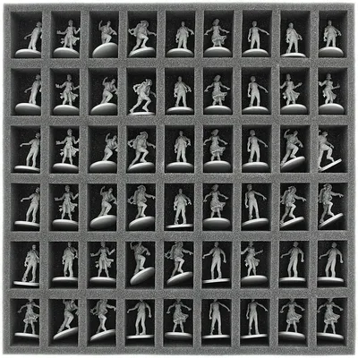 Produktbild von 35 mm Schaumstoffeinlage mit 54 Fächern für Zombicide Brettspiel