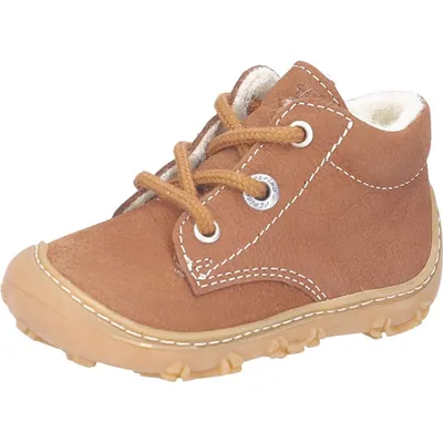 Produktbild von RICOSTA Boots COLIN von PEPINO für erste Schritte im Winter Winterschuhe Schnürer Lammwollfutter Barfuß-Schuh Jungen Mädchen uni curry Braun Größe 22