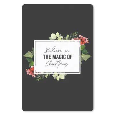 Produktbild von MuchoWow® Mauspad Mousepad Blumen - Weihnachten - Zitate 18x27 cm - Mousepads - Maus Mat - Pad - Mausunterlage