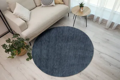 Produktbild von Teppich NONZA | Farbe: Grau; Größe: 100 cm rund | strapazierfähig und leicht zu reinigen | Wohnzimmer | Schlafzimmer