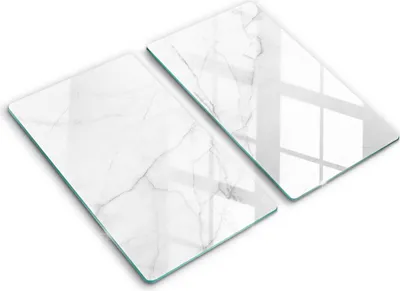 Produktbild von Glasschneideplatte - Herdabdeckplatte - 2x30x52 cm -Schneidebrett - Spritzschutz -Hintergrund Marmorstein