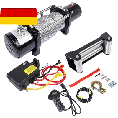Imagen del producto de Cabrestantes eléctricos, 12V DC, capacidad de elevación de 13500 lbs, motor de 6,6 CV, sistema planetario, amplia compatibilidad