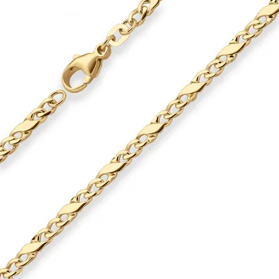 Produktbild von 3,4mm Dollarkette Goldkette Collier Halskette aus 585 Gold Gelbgold 45cm