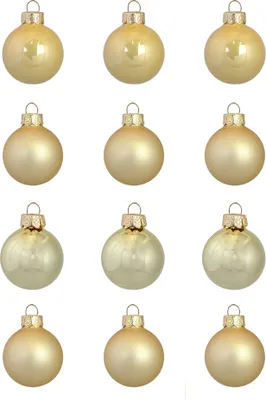 Produktbild von Set Weihnachtskugeln goldglänzend und matt