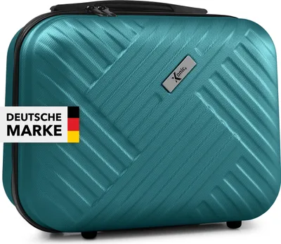 Produktbild von Xonic Kosmetikkoffer Damen – Beauty Case Hartschale für Reisen – Robustes Beautycase Damen mit Tragegriff – Kosmetik Koffer leicht & stabil – Beautycase Damen Hartschale (Seegrün)