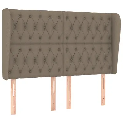 Obrázek produktu pro vidaXL Čelo postele s ušima Taupe 147x23x118/128 cm Látka