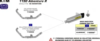 Produktbild von ARROW Rennsportauspuff für KTM