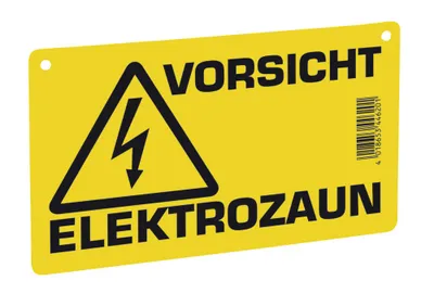 Immagine prodotto di Kerbl Warnschild Vorsicht Elektrozaun, 20×12?cm, beidseitig, Kunststoff