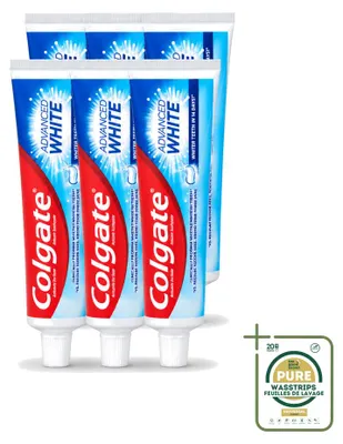 Immagine prodotto di 6 tubetti di dentifricio Colgate Advanced White - 100 ml - Confezione risparmio - 6 pezzi