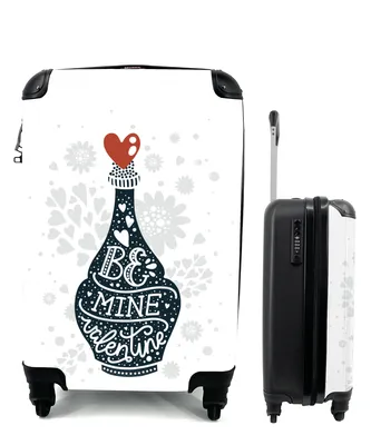 Produktbild von MuchoWow® Koffer Handgepäck Trolley Rollkoffer Kleine Reisekoffer mit 4 Rollen - Valentinstag - Liebe - Zitat - Jungen - Mädchen - Baby - Kind - Cabin Size < 55x40x23 cm & 55x40x20 cm - Kinderkoffer - Kabinenkoffer - Boardgepäck - Reise-Box - Reisekoffer - Reisegepäck - Koffer mit Bild - Trolley für Kinder