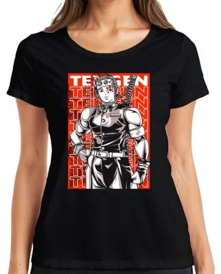 Obrázek produktu pro Tengen Uzui Anime Demon Hunter Cosplay Gift Japan Y2K Streetwear Dámské tričko, černá, S