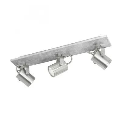 Immagine prodotto di Praceta beam light concrete look 3 luci grigio, nichel opaco